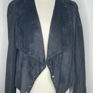 Express Black Faux Suede Jacket | Size Small
